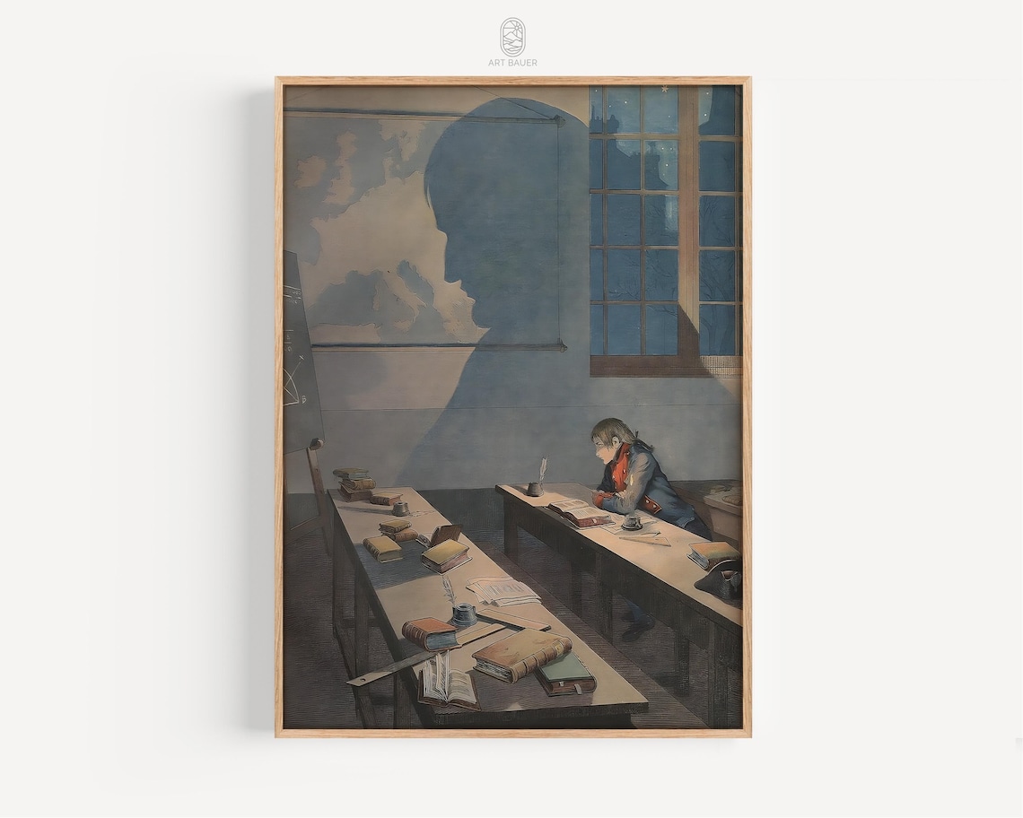 Young Napoleon Bonaparte in Brienne, French Art Print