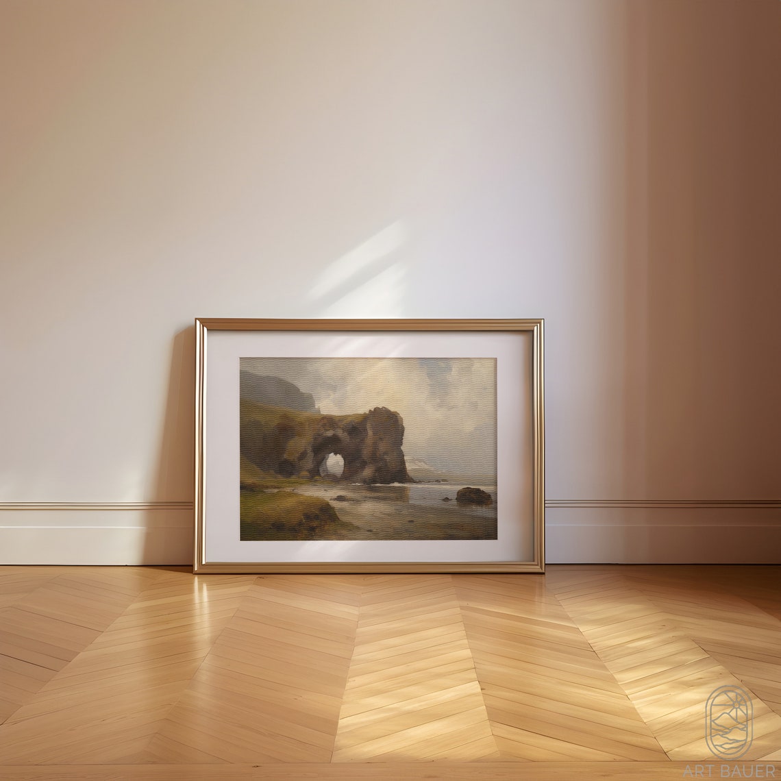 Rocky Sea Arch Coastal Cliffs Beach Landscape Nordic Seascape Poster - Image 5