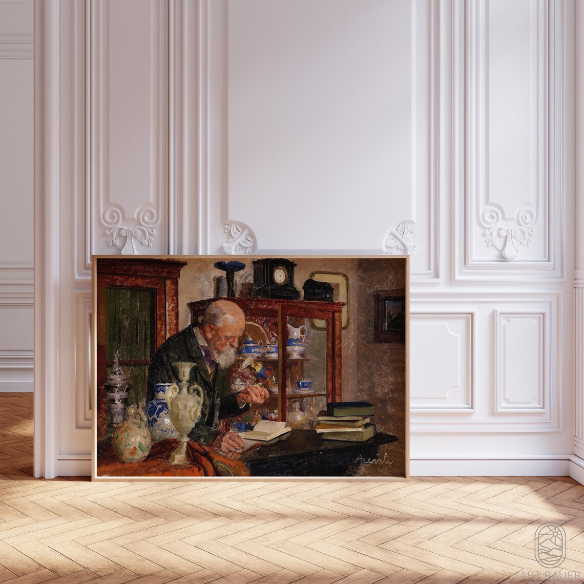 Adolf Reich 1924 Porcelain Collector Antiques Expert Cabinet Art Print - Image 5