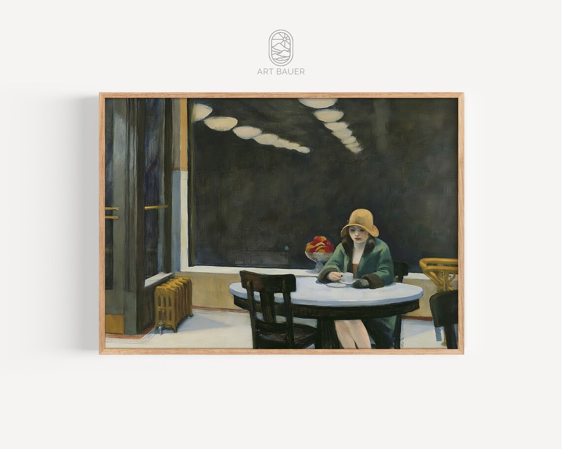 Edward Hopper's Automat Cityscape Art Print, 1927 - Image 5