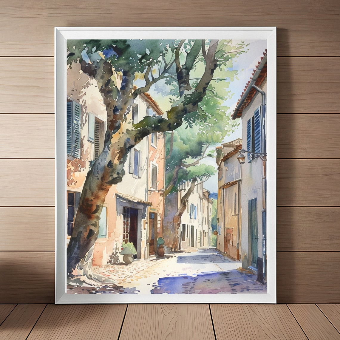 Aix En Provence Painting France Streetscape Watercolor Art Print French Artwork Cityscape Wall Art France Travel Art