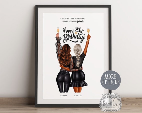 21st Birthday Gift Friend Gift Friend Birthday Gift Best Friend Gift Friend Gift Friend Wall Art Birthday Gift Personalised Gift
