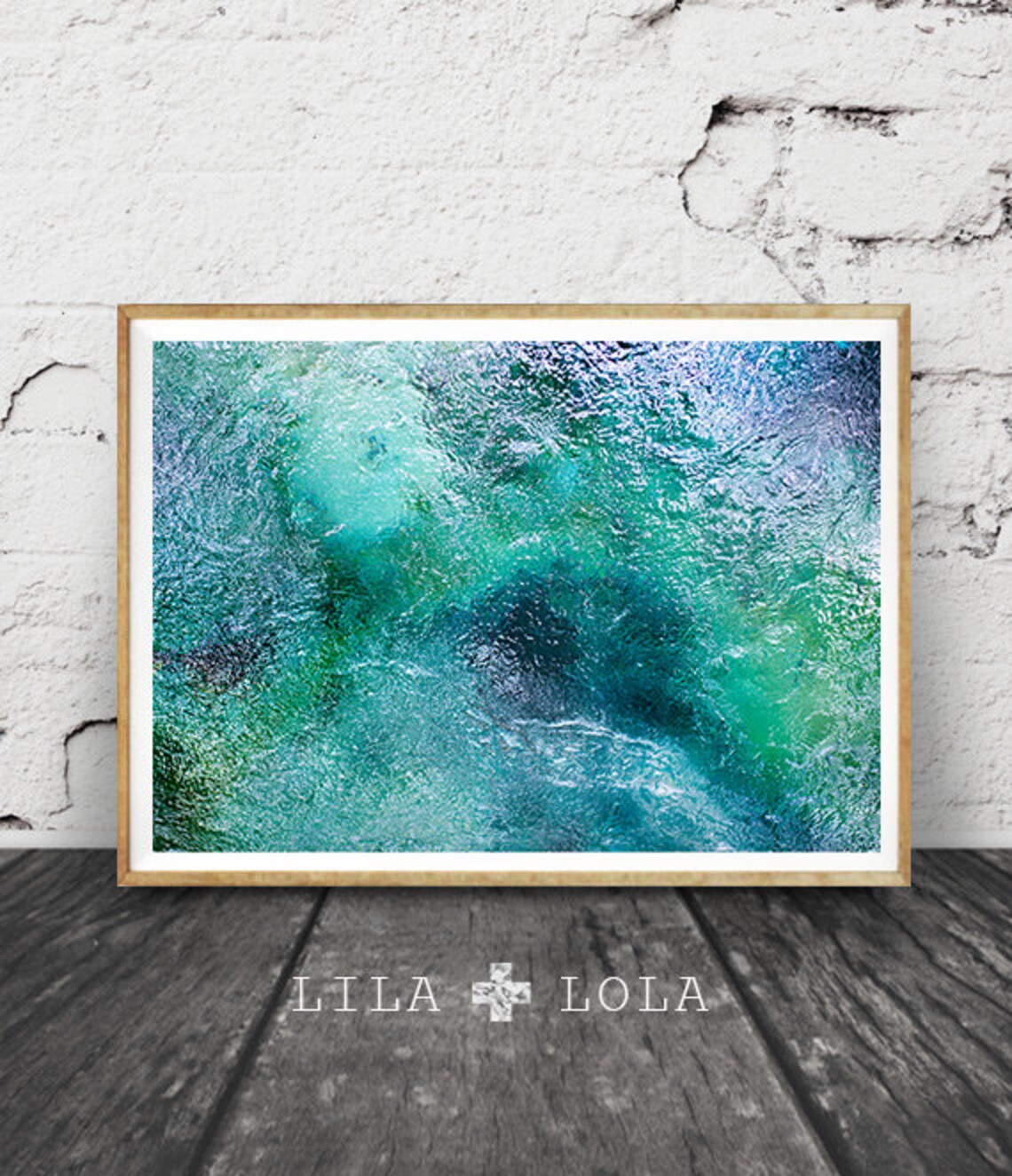 Mataranka Springs Abstract Tropical Water Art Print