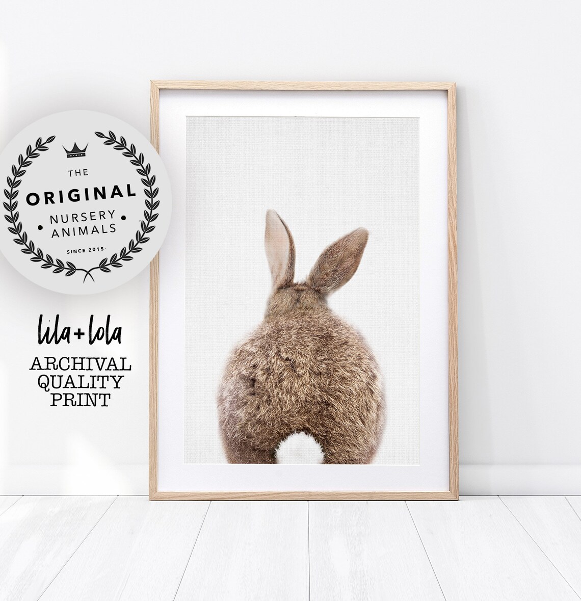 Bunny Tail Art Print, Baby Nursery Animal Decor
