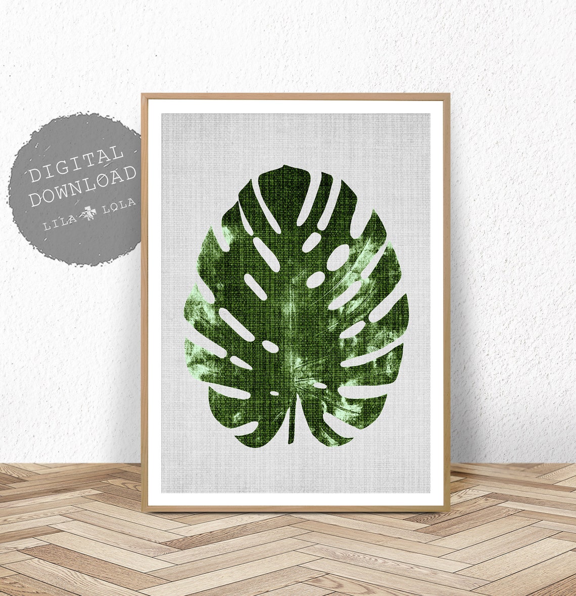 Monstera Leaf Botanical Art Print