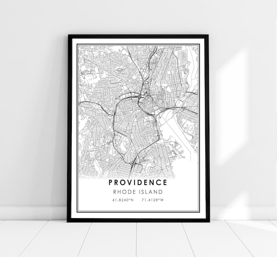 Providence Map Art Print, Rhode Island City
