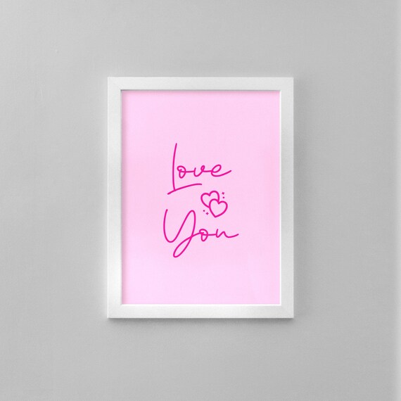 Love You Valentine Special Day Poster For Wall Decor Print
