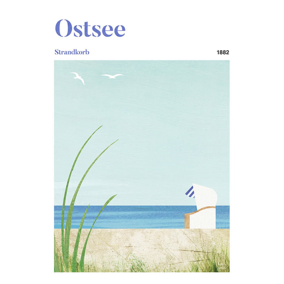Ostsee by Henry Rivers, Baltic Sea Travel Poster - Image 3