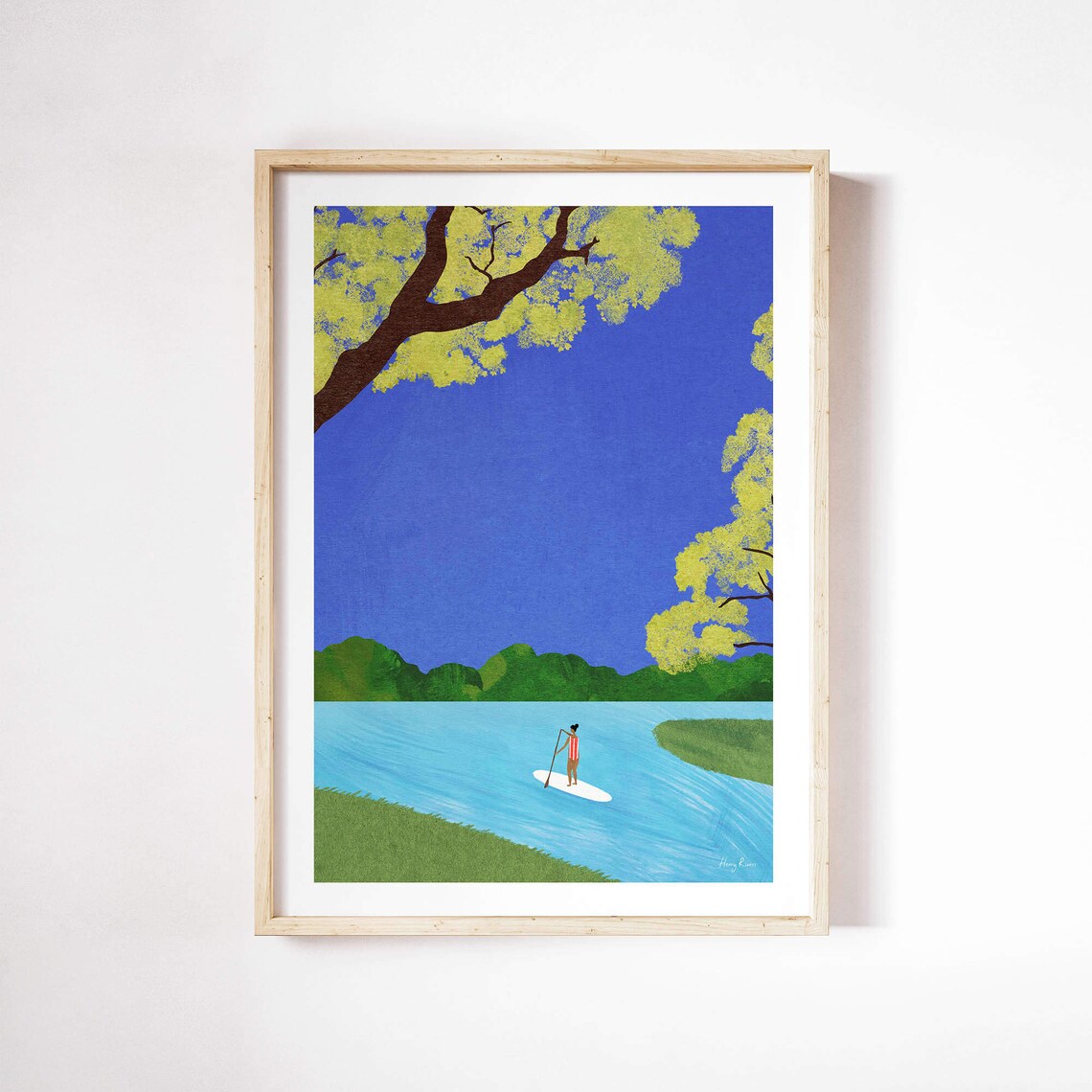 Stand Up Paddle Boarding Poster, Henry Rivers