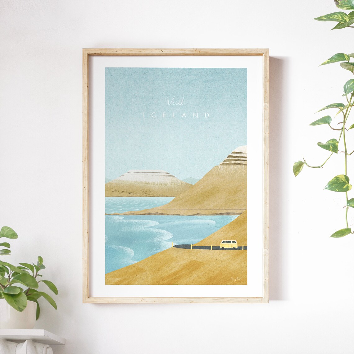 Iceland Vintage Retro Travel Poster Art Print