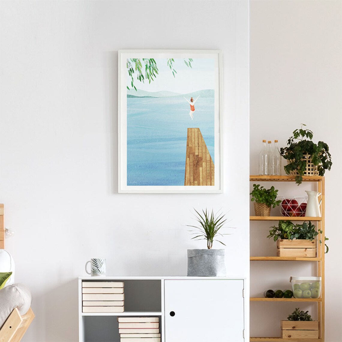 Wild Swim Print by Henry Rivers, Lake Swim Poster - Image 4