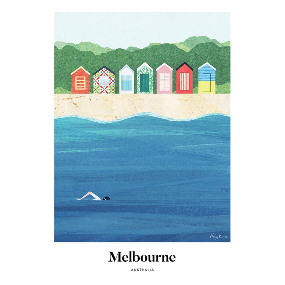 Melbourne by Henry Rivers Art Print, Wall Poster - Image 3