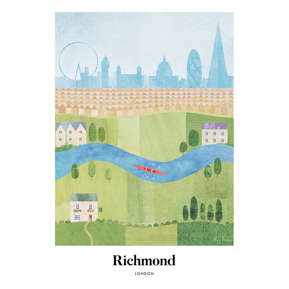 Richmond Print by Henry Rivers, Landscape Poster - Image 3