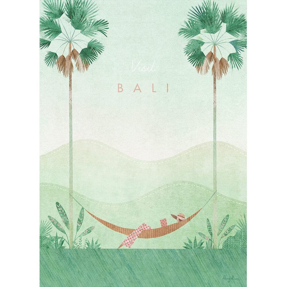 Bali Vintage Travel Poster, Minimalist Wall Art - Image 2