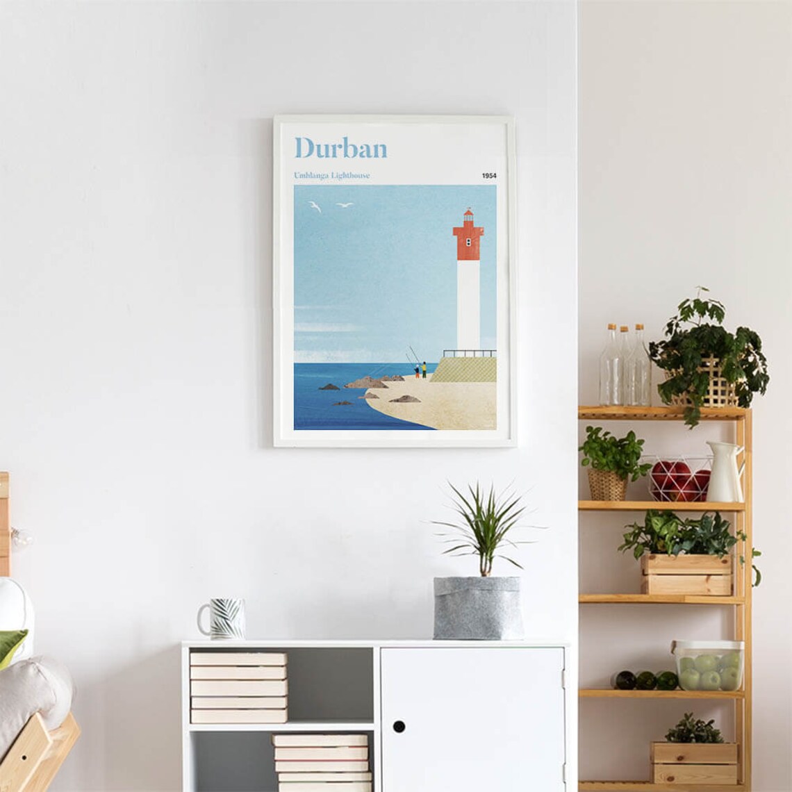 Durban by Henry Rivers, Umhlanga Lighthouse Travel Poster - Image 4