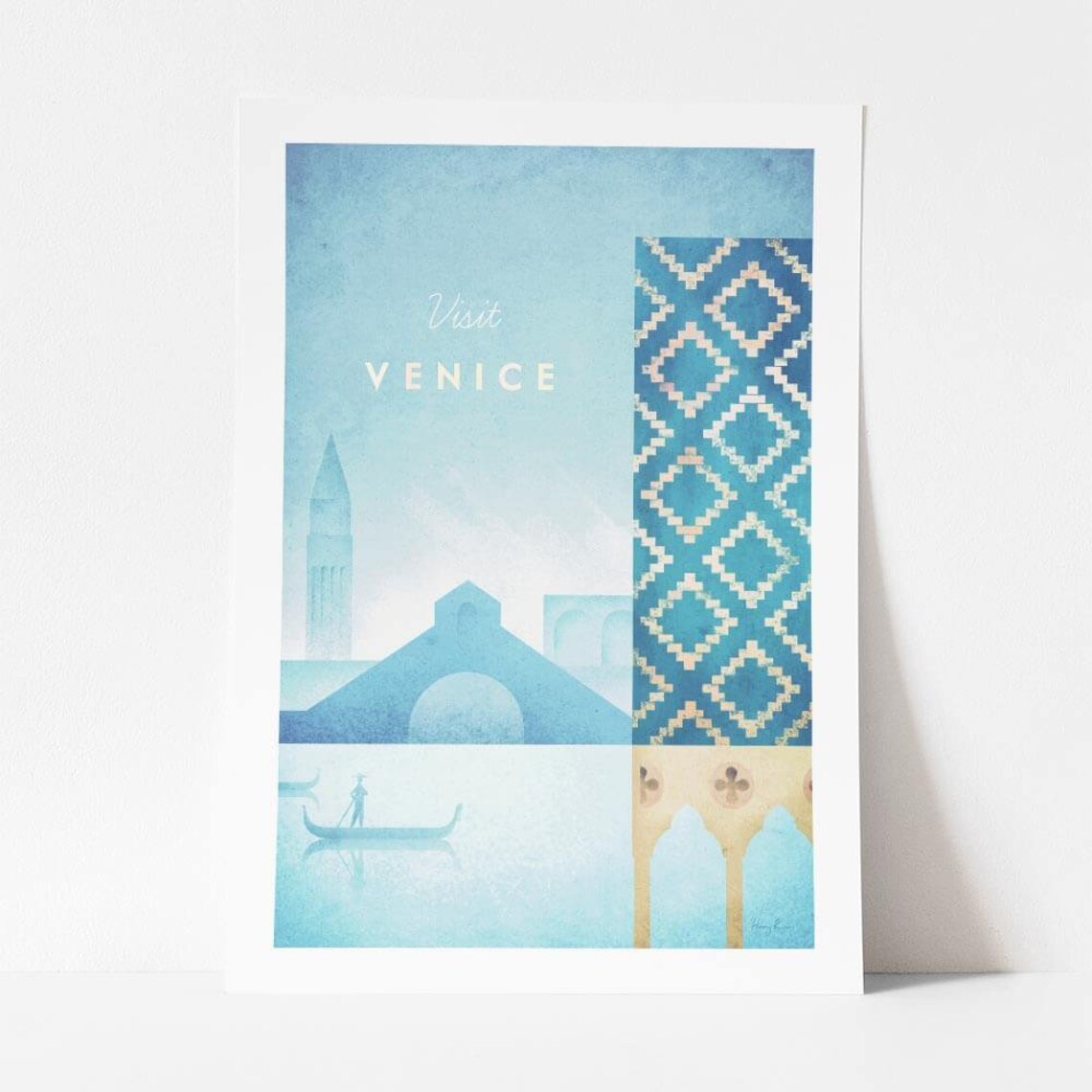Venice Travel Poster, Minimalist Vintage Retro Style - Image 4