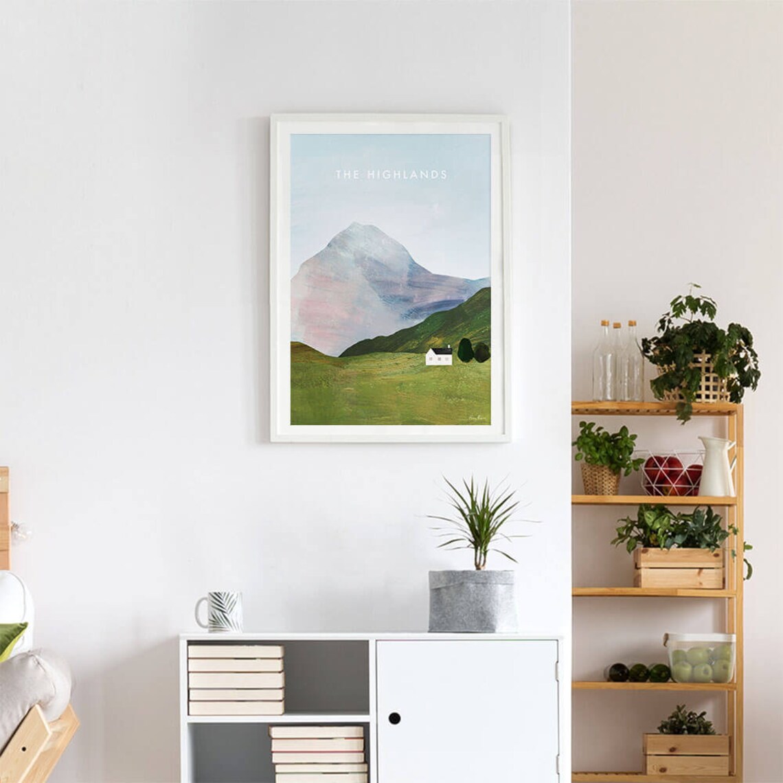 Highlands Scotland Travel Poster, Highland Cabin - Image 4
