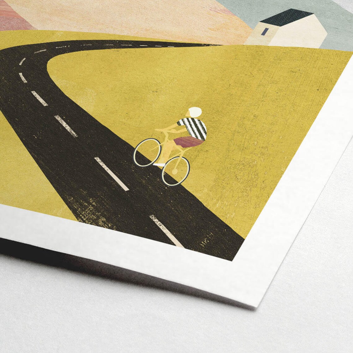 Cycling Home By Henry Rivers, Mountain Poster - Image 2