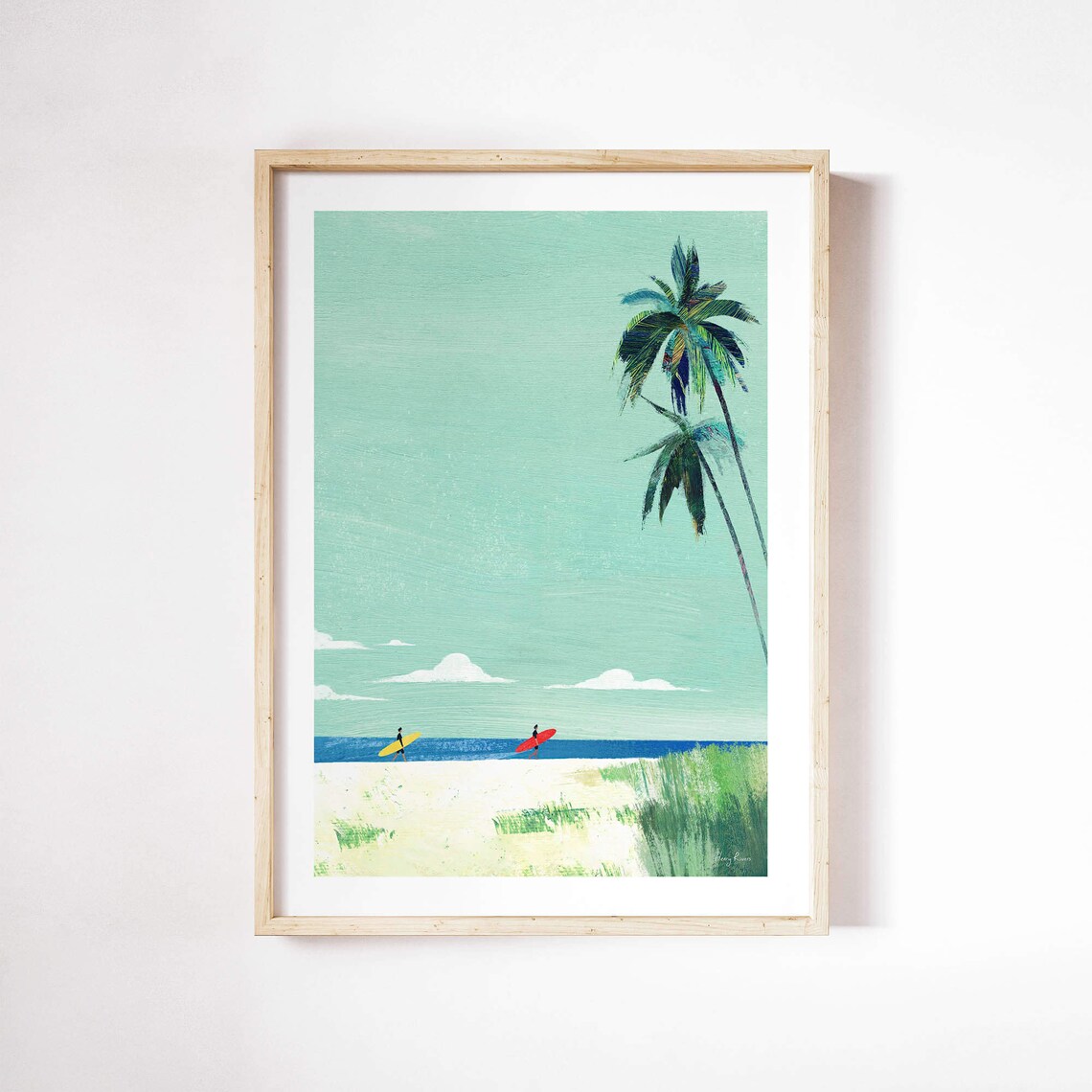 Surf Beach III Print by Henry Rivers, Beach Scene
