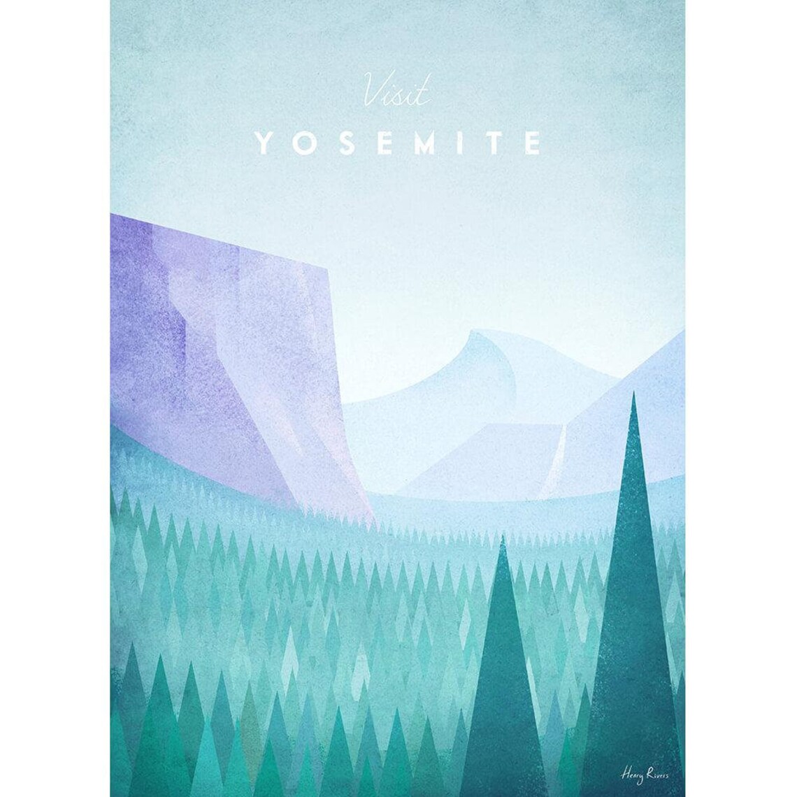 Yosemite Travel Poster Print, Minimalist Vintage Retro - Image 2