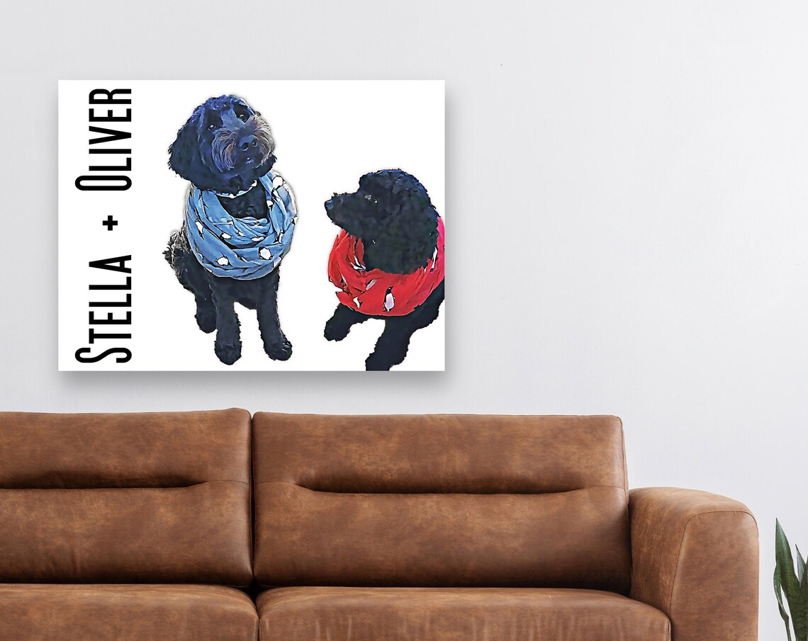 Custom Pet Portrait, Oil Effect Wall Art Print - Image 3