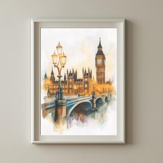London Westminster Bridge Travel Poster