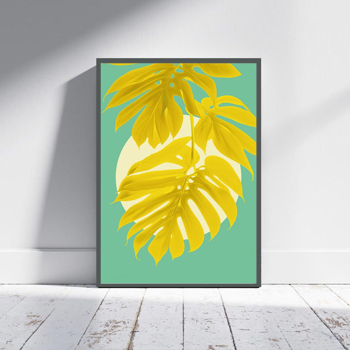 Yellow Dopamine Plant Botanical Wall Art