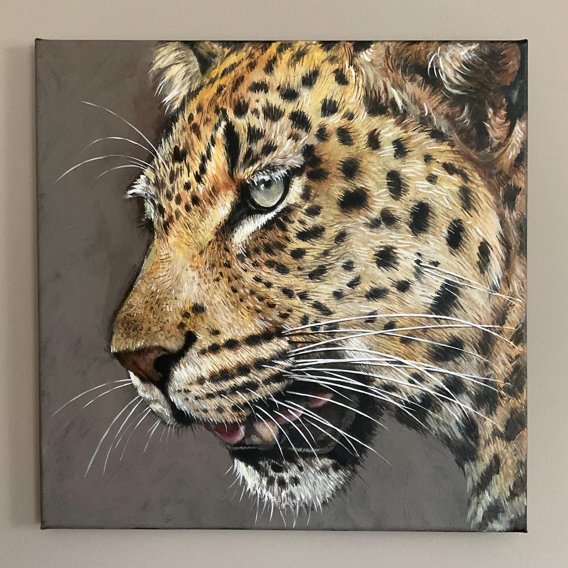 Leopard Portrait Acrylic Painting