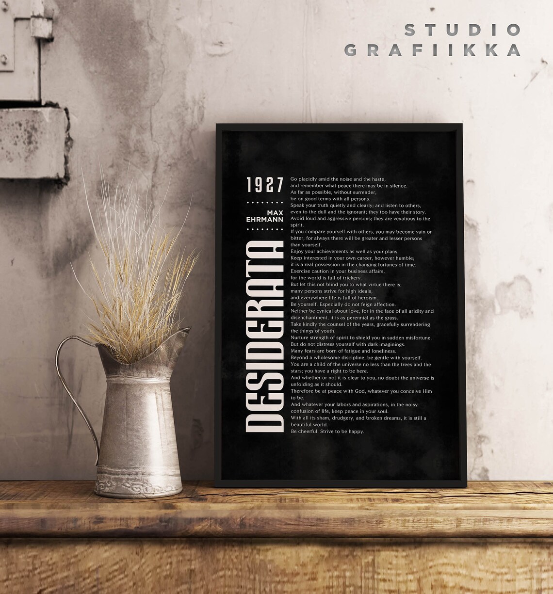 Desiderata Poem Typography, Motivational Literature - Image 3