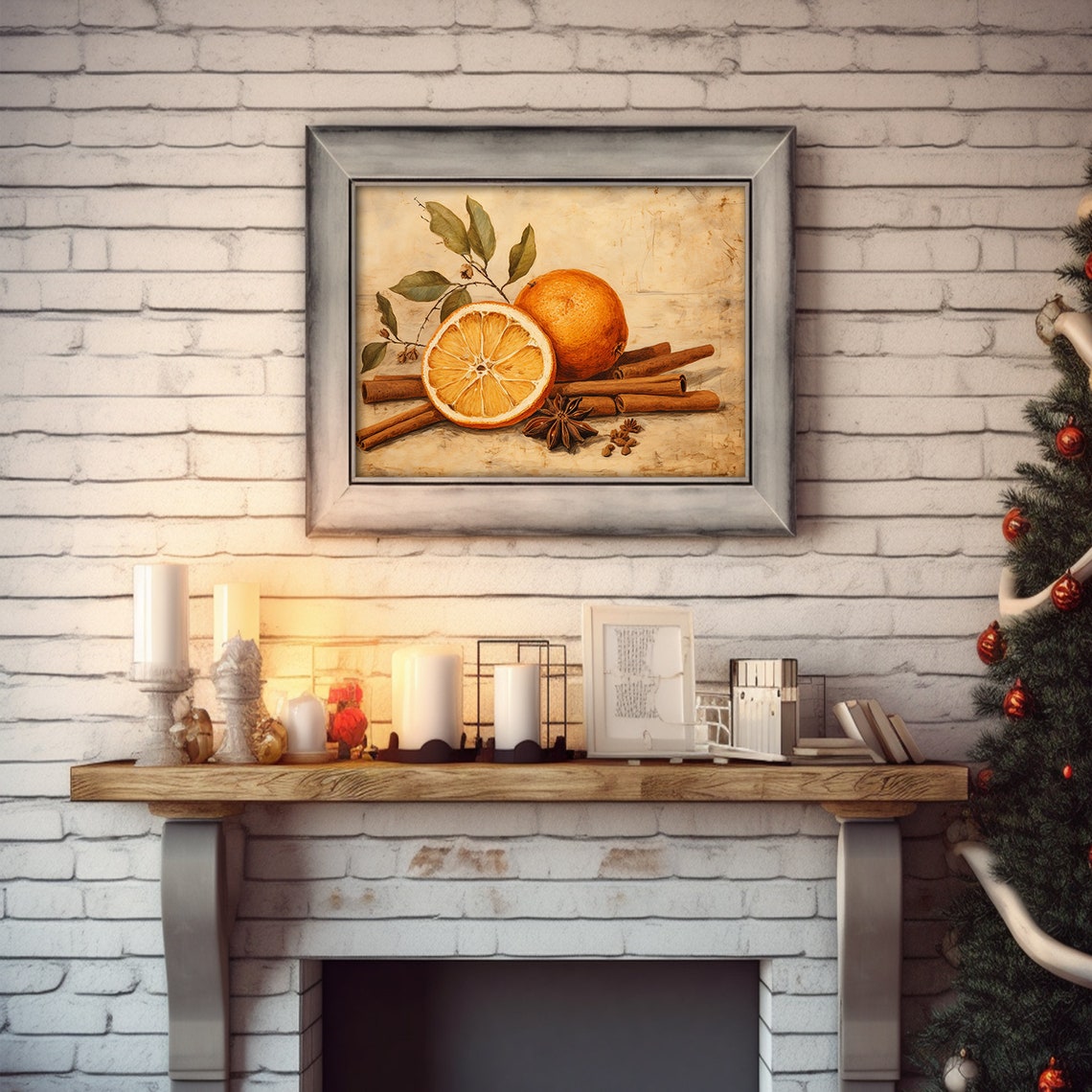Dried Orange Cinnamon Sticks Star Anise Vintage Still Life Poster - Image 5