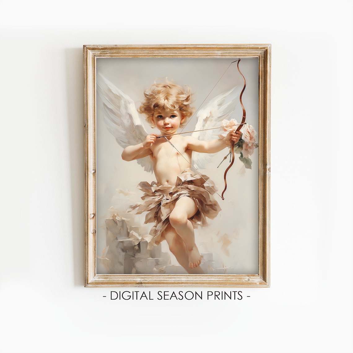 Valentine Cupid Romantic Painting Art Print