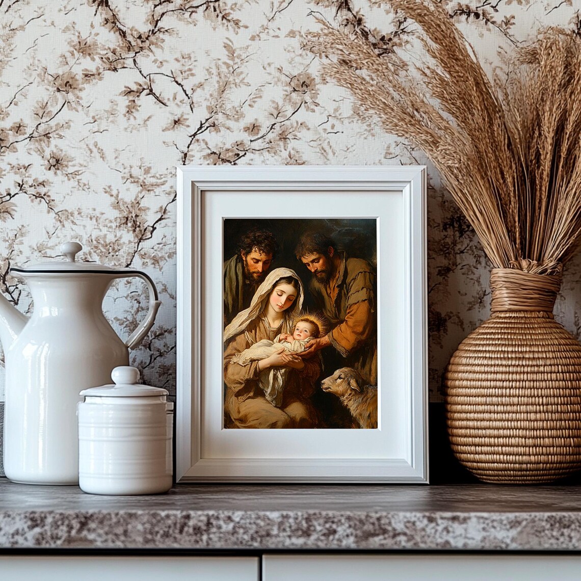 Holy Family With Baby Jesus Old Master Style Nativity Poster - Image 4