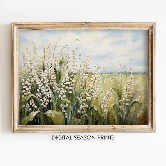 Lily Of The Valley Meadow Wildflower Spring Landscape Poster