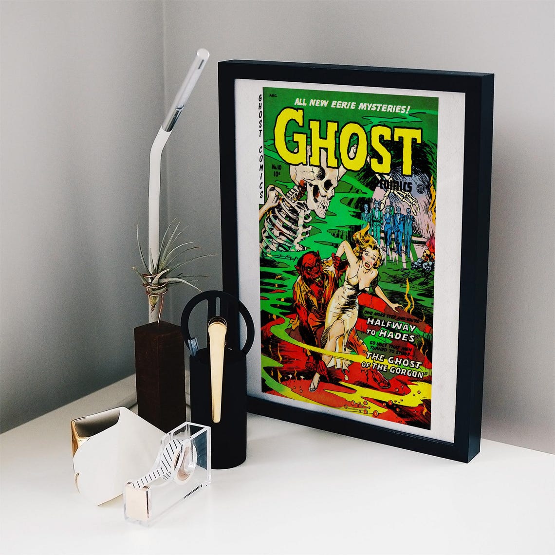Ghost Comics No 10 Cover Halfway To Hades Gorgon Horror Art Poster - Image 2