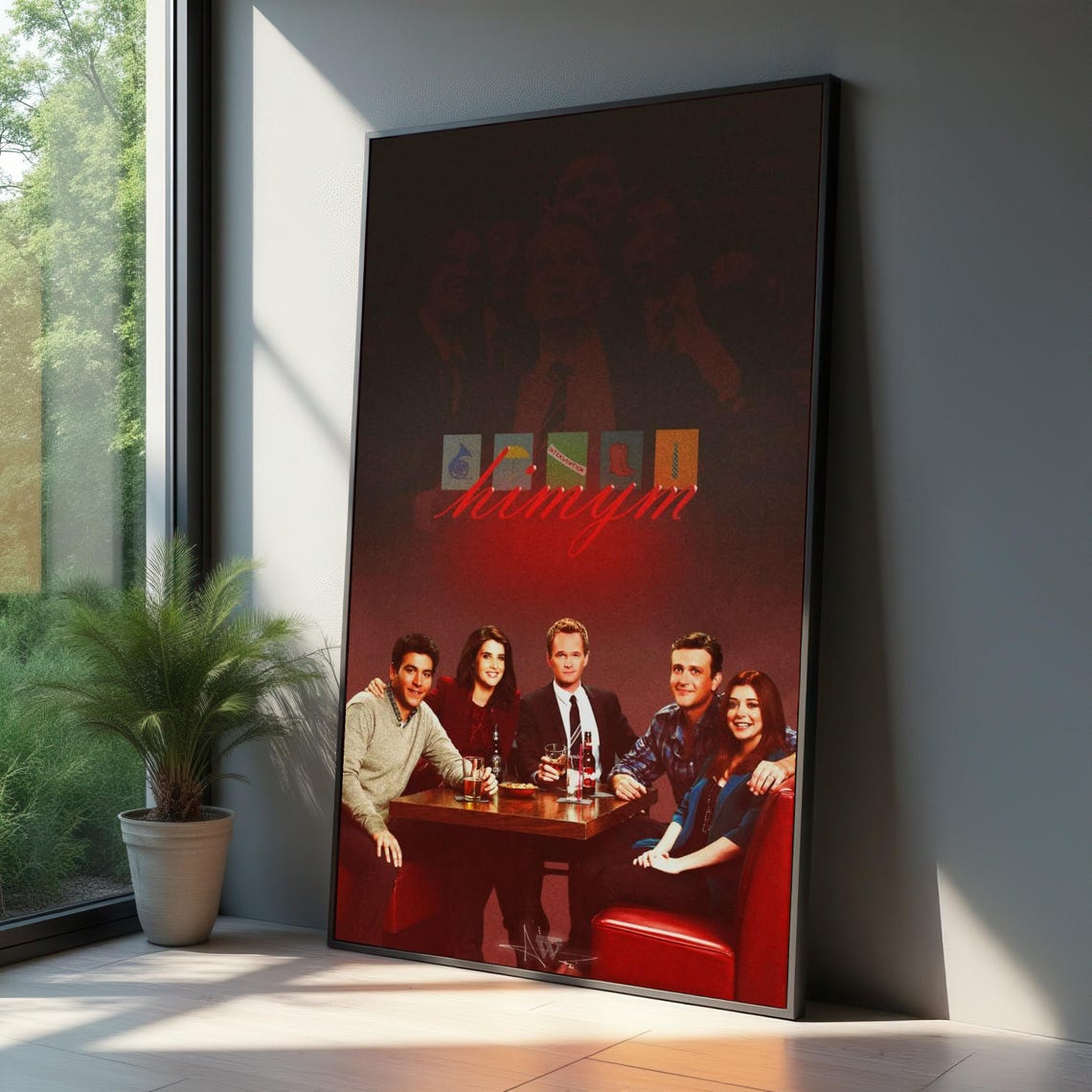 HIMYM How I Met Your Mother Friends Cast Bar Scene Sitcom Poster