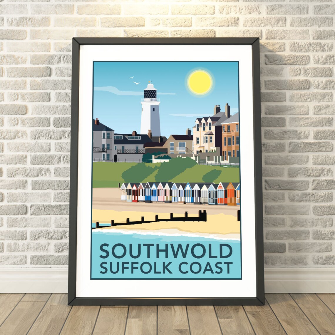 Southwold Suffolk Travel Poster, Memory Keepsake