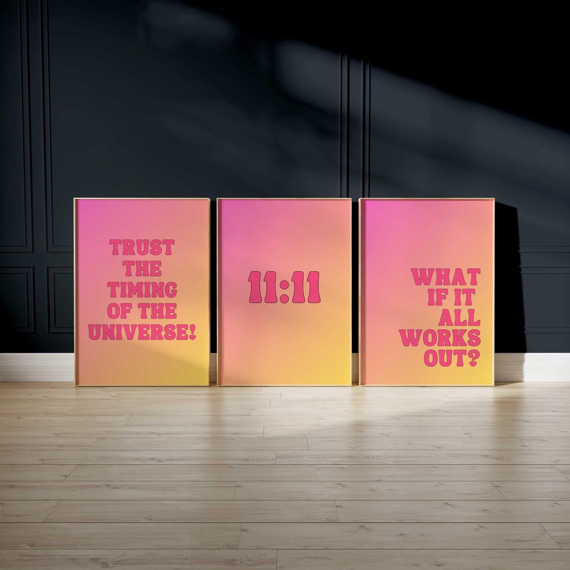 Trust The Timing Of The Universe Retro Gradient Affirmation Poster - Image 3
