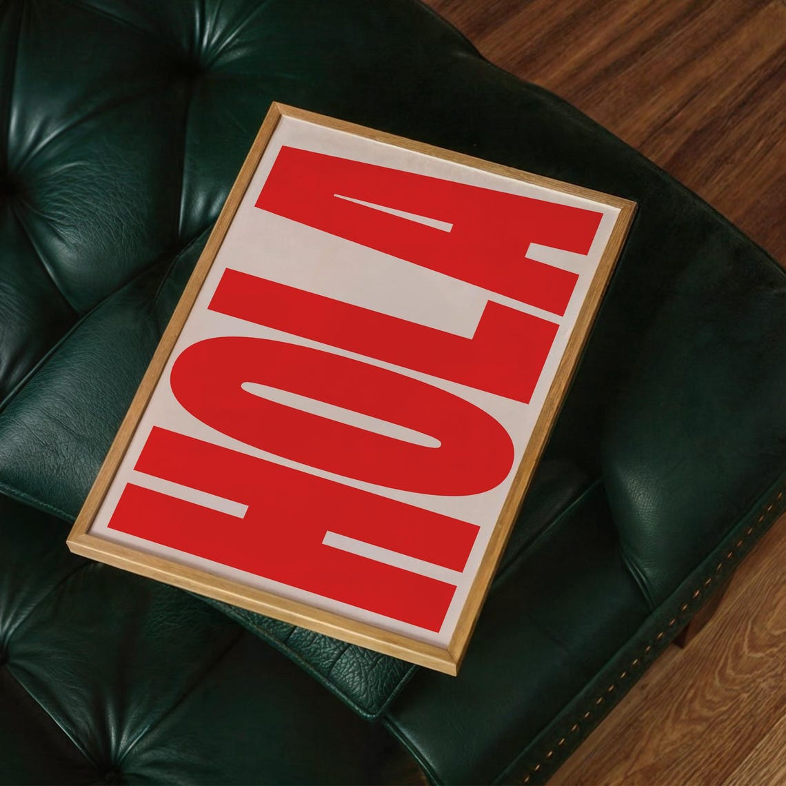 Hola Print Typography, Retro Poster Art - Image 2