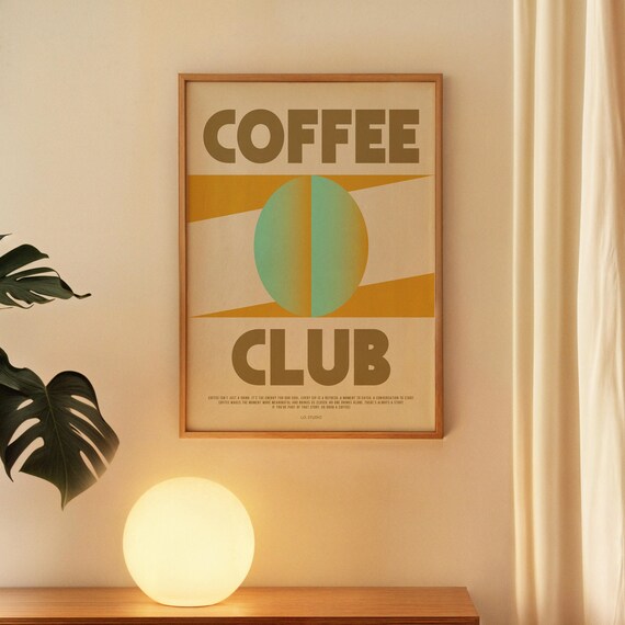 Coffee Club No2 Modern Poster