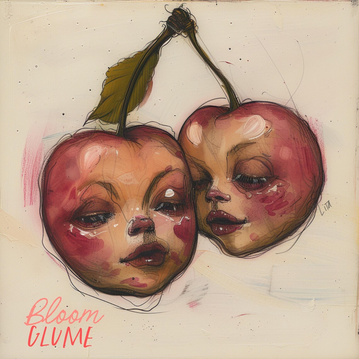 Cheri Amor Cherry Surreal Art Print, Pop Low Brow - Image 3