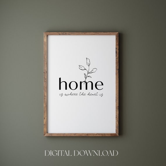 Home Is Where The Heart Is Botanical Art Print
