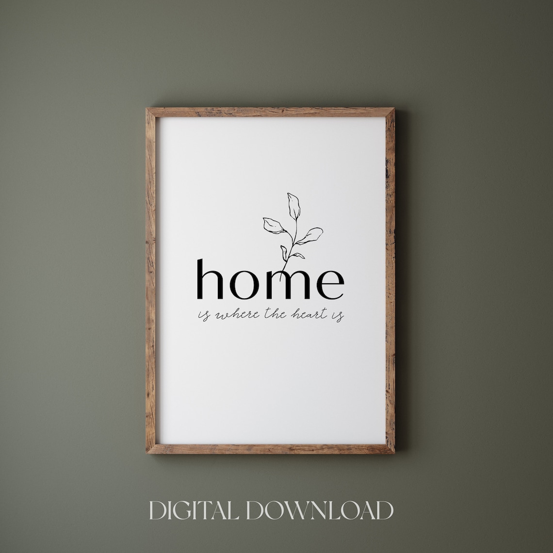 Home Is Where The Heart Is Botanical Art Print