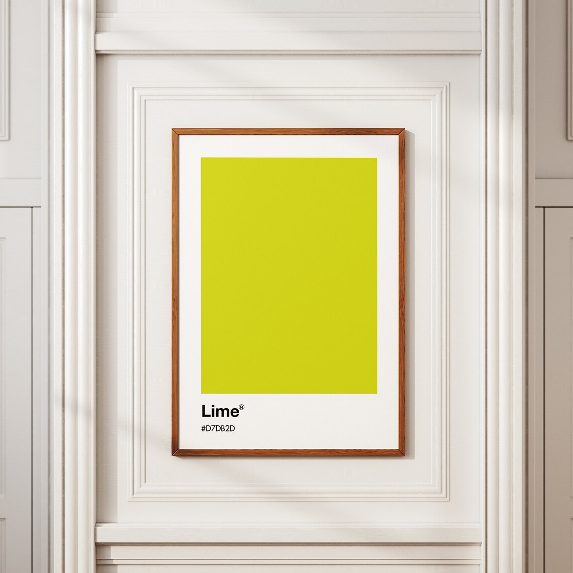 Lime Green Pantone Style Color Block Minimalist Gallery Art Print - Image 3