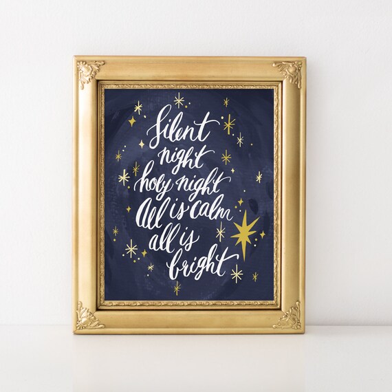 Silent Night Holy Christmas Art Print