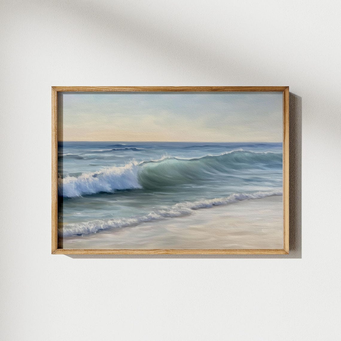 Rolling Ocean Waves at Sunrise Over a Quiet Sandy Beach Poster