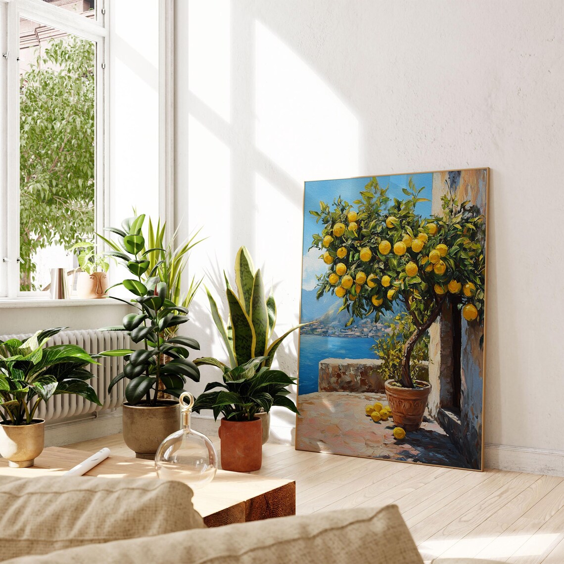 Lemon Tree on an Italian Terrace Above the Blue Coast Poster - Image 4