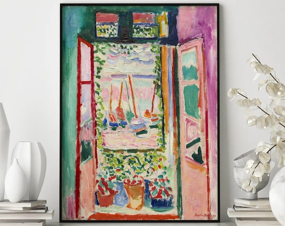 Open Window By Henri Mattise Wall Art Henri Mattise Print Colorful Wall Decor Matisse Print Matisse Painting