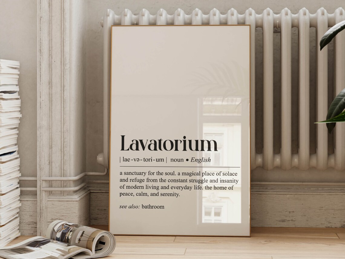 Funny Bathroom Definition Art Print, Toilet Humor