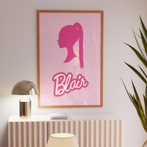 Personalised Afro Barb Name Wall Art For Girls Room Afro Barb Poster Custom Black Afro Barb Birthday Prints