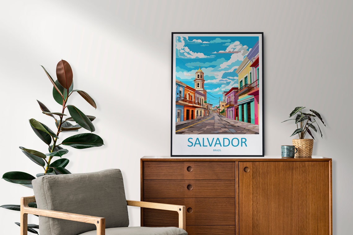 Salvador Travel Poster, Brazil Wall Art - Image 2